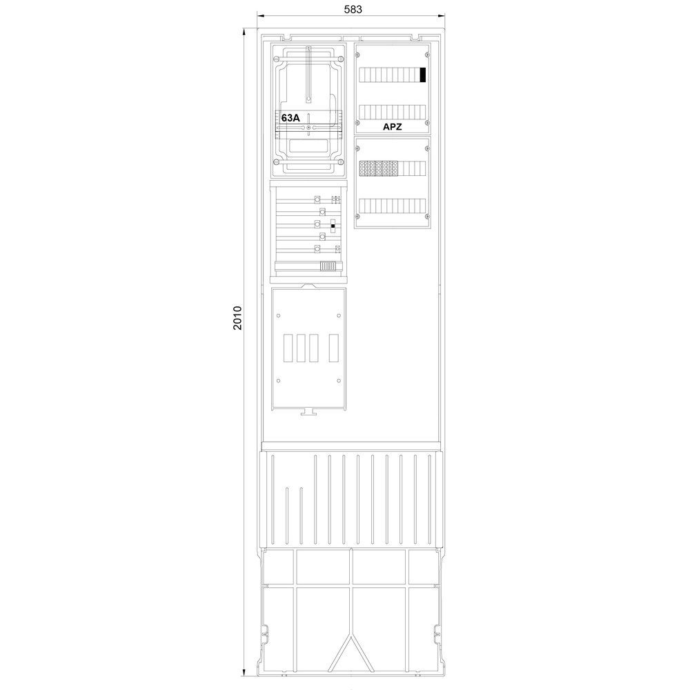 f-tronic Zähleranschlusssäule ZSA202-2-ZK-APZ-TSG Nr. 7160158