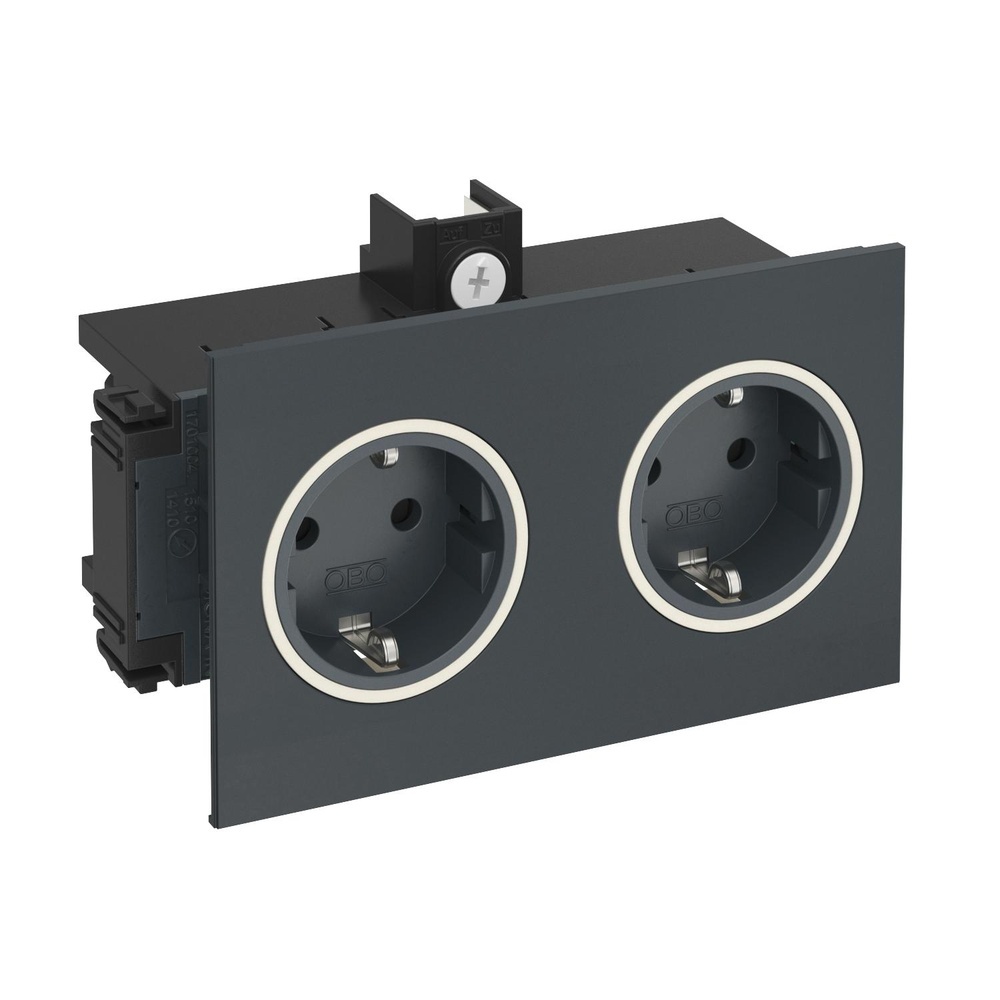 OBO Bettermann Steckdose 6121016 Typ BRK 2STD agr
