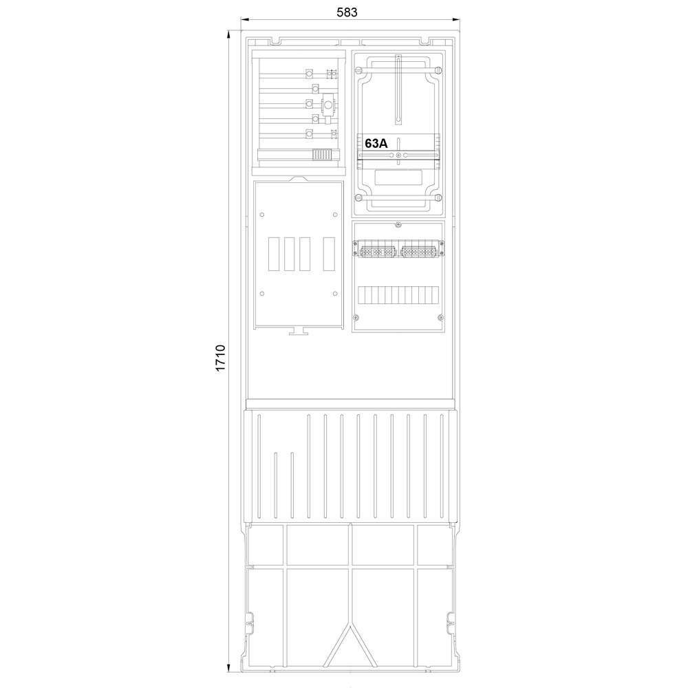 f-tronic Zähleranschlusssäule ZSA172-2-ZK-TSG-HAK Nr. 7160025