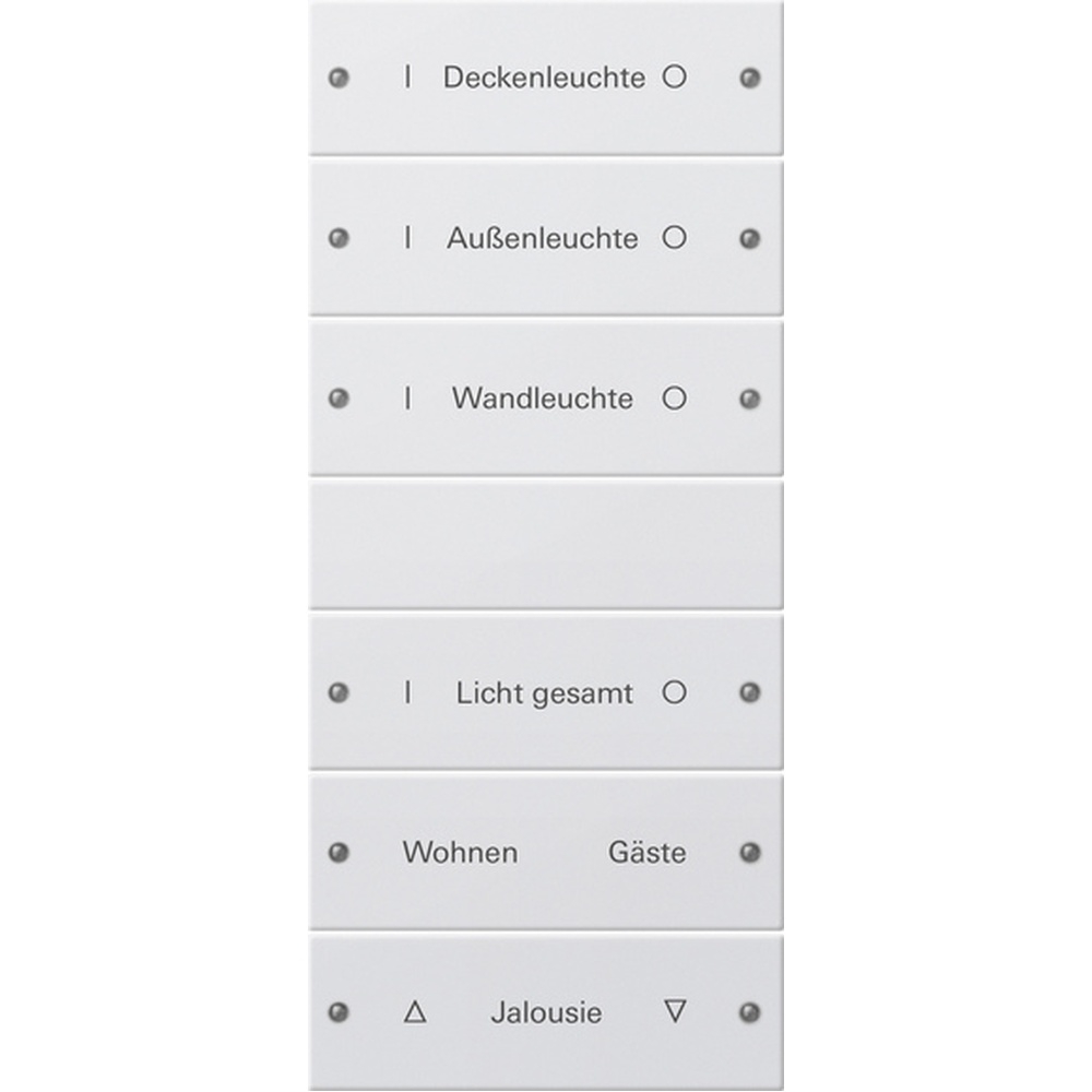 Gira Wippenset 6fach 220603