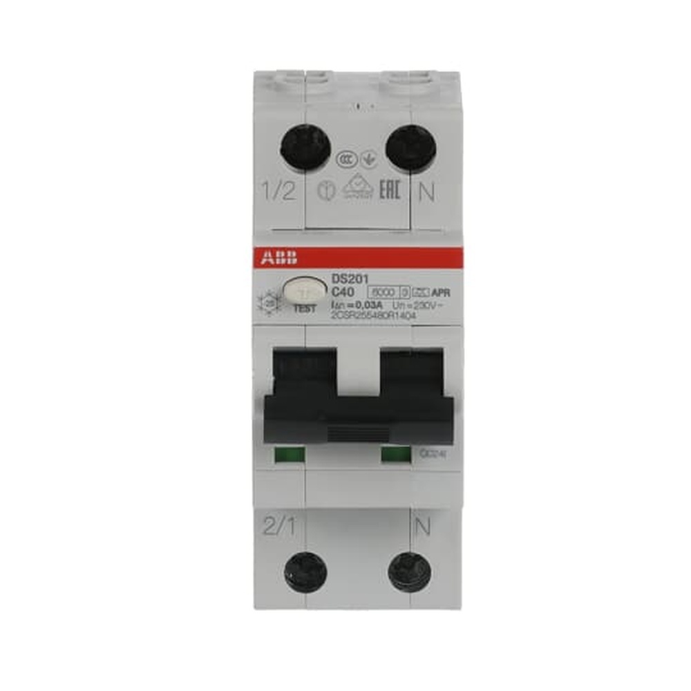 ABB Kombination FI Schalter Leitungsschutzschalter 2CSR255480R1404 Typ DS201A-C40/0,03AP-