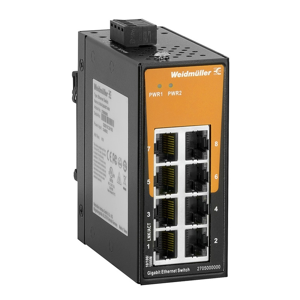 Weidmüller Netzwerk Switch 2705000000 Typ IE-SW-EL08-8GT-MINI