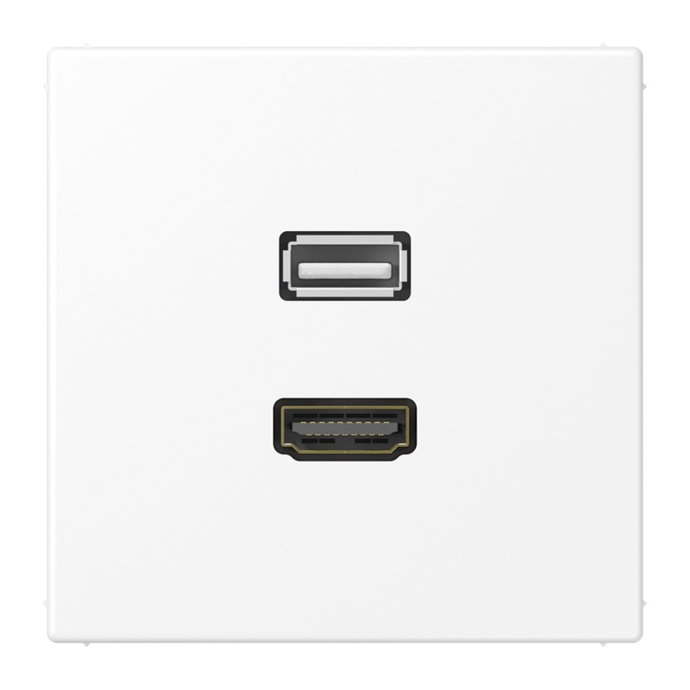 Jung Multimedia Anschlusssystem HDMI/USB 2.0 MALS1163WWM