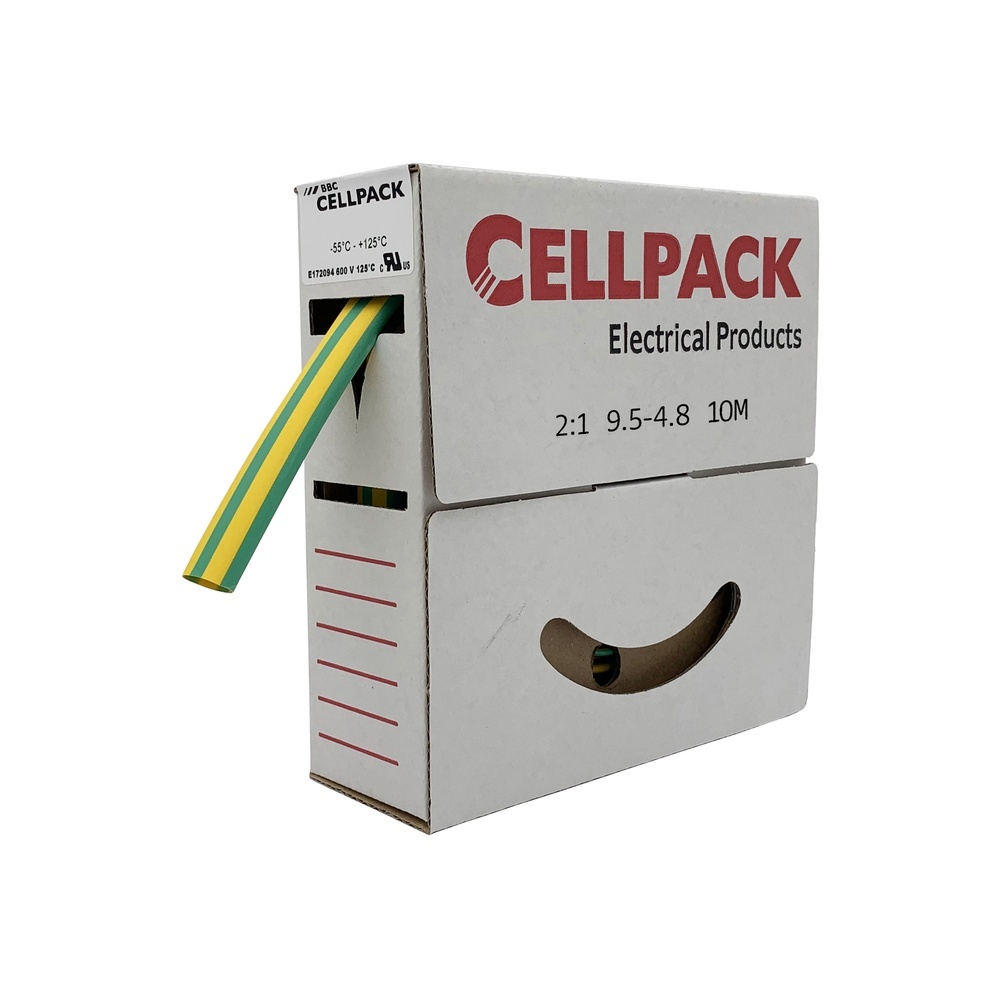 Cellpack Warmschrumpfschlauch 127066 Typ SB/9.5-4.8/GNYE/10m