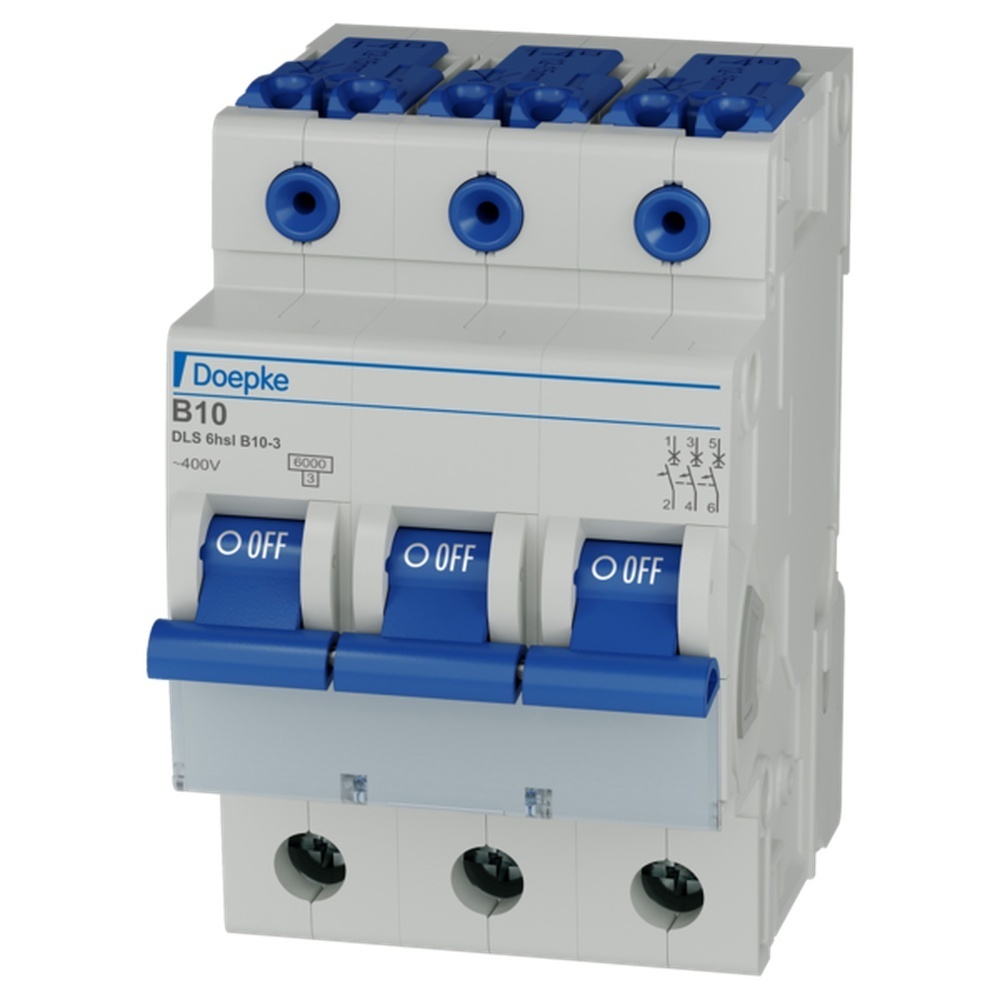 Doepke LS Schalter 3p B Char 09917111 Typ DLS 6HSL B10-3 6KA