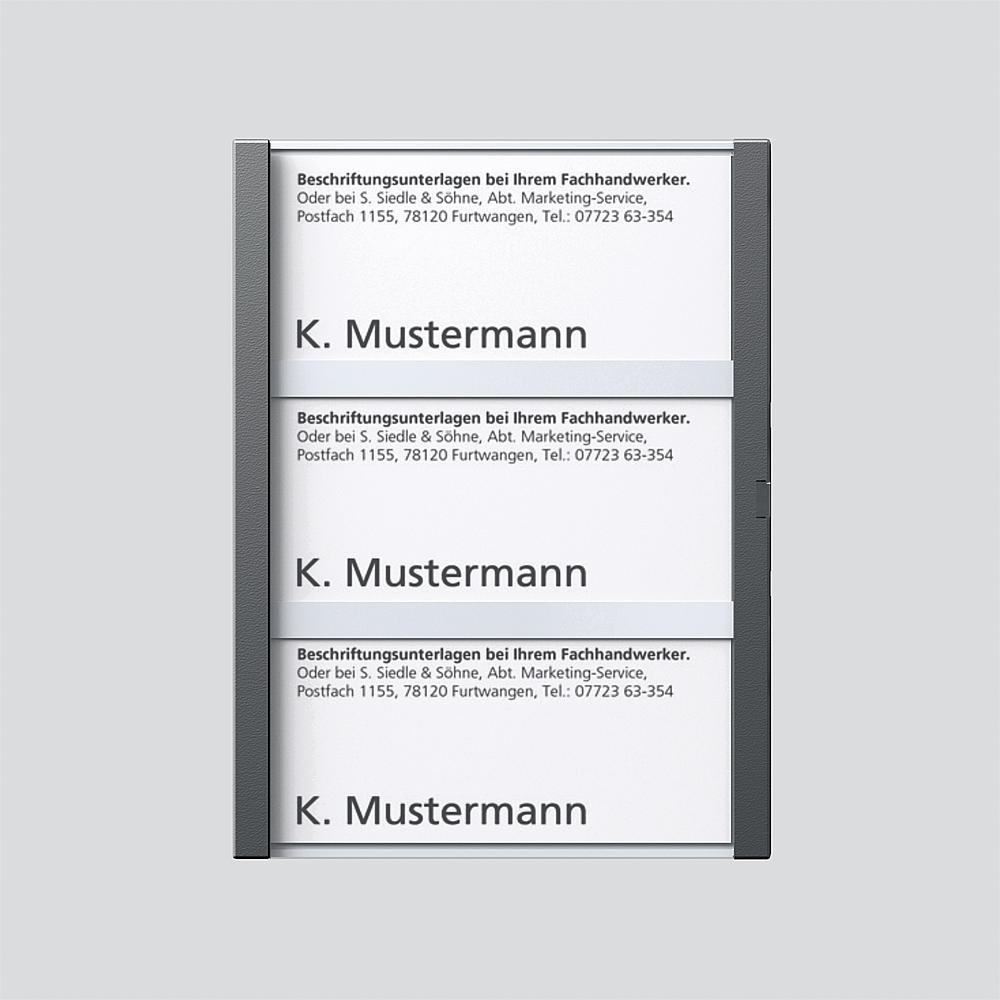 Siedle Namensschild 200029959-00 Typ TM 612-3/BTM 650-03 DG