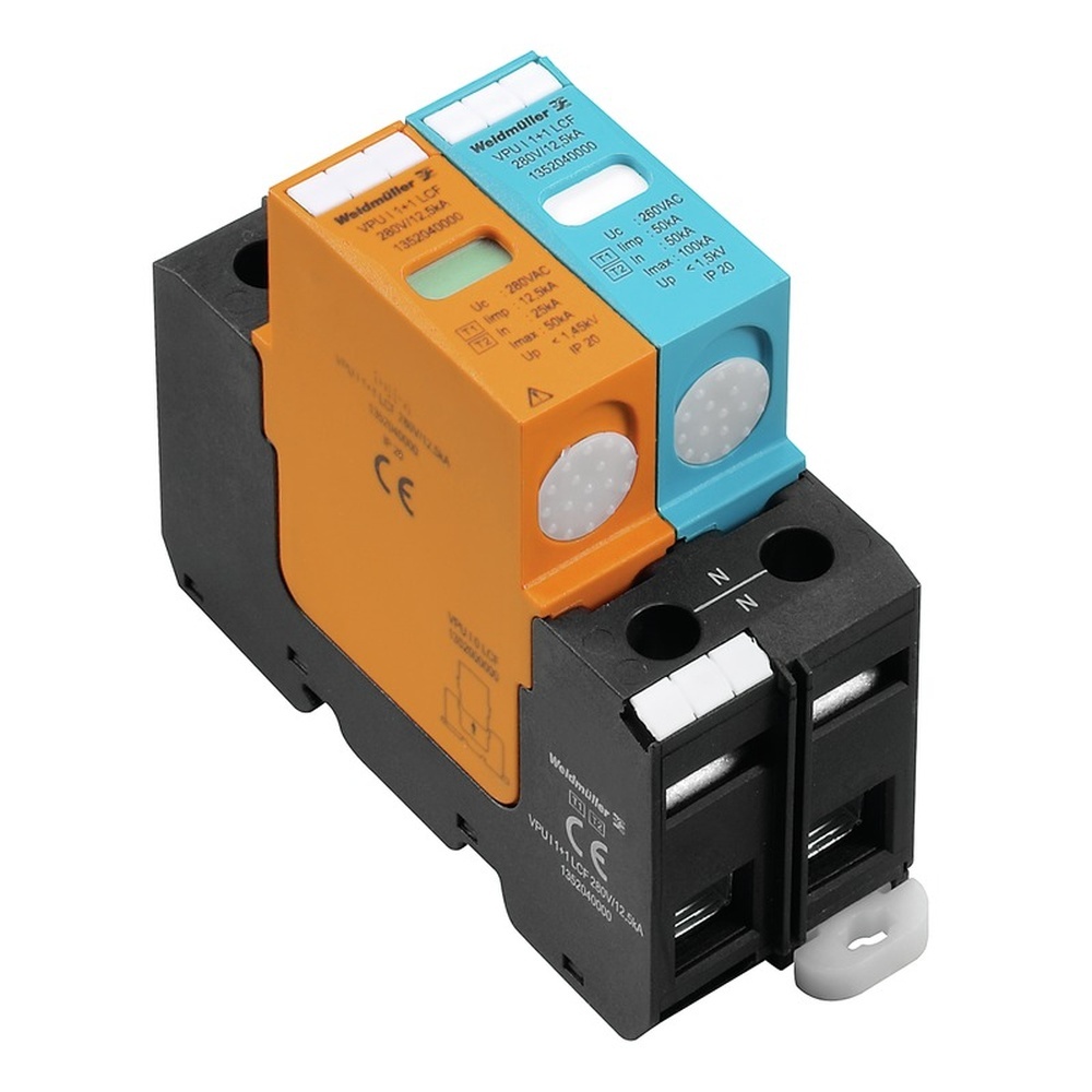 Weidmüller Überspannungsableiter 1352040000 Typ VPU I 1+1 LCF 280V/12,5KA