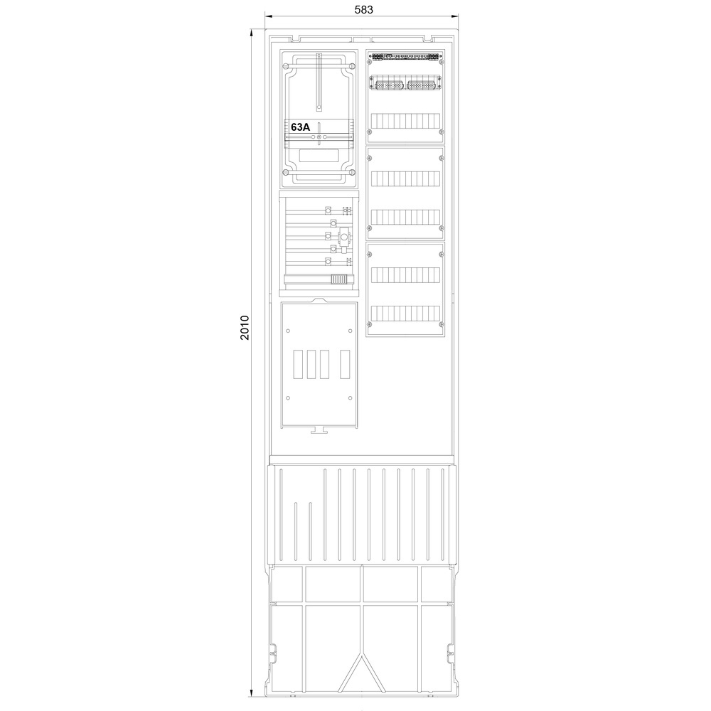f-tronic Zähleranschlusssäule ZSA202-2-ZK-SK-TSG-H Nr. 7160150