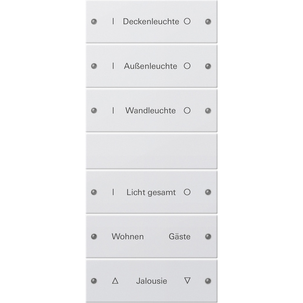 Gira Wippenset 6fach 220627