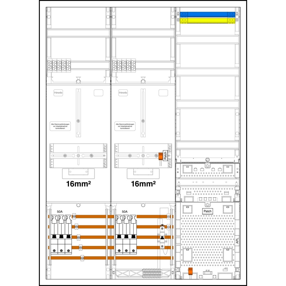 f-tronic Sammelschienenklemmen 7190626 Typ 3HZ732APZRFZ50B10-16
