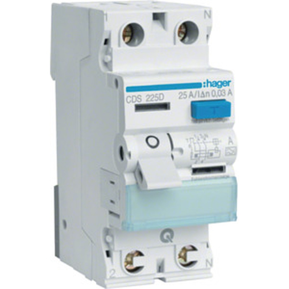 Hager Fehlerstromschutzschalter CDS225D