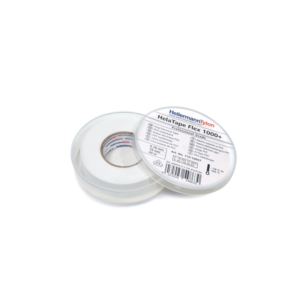 Hellermann Isolierband 710-10607 Typ HTAPE-FLEX1000+ C 19x20 PVC WH