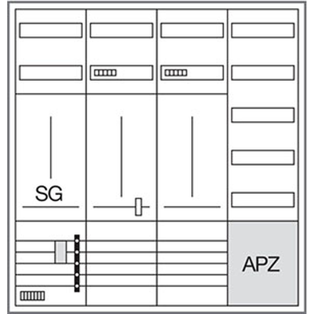 Hager Komplettschrank ZB342U25LS