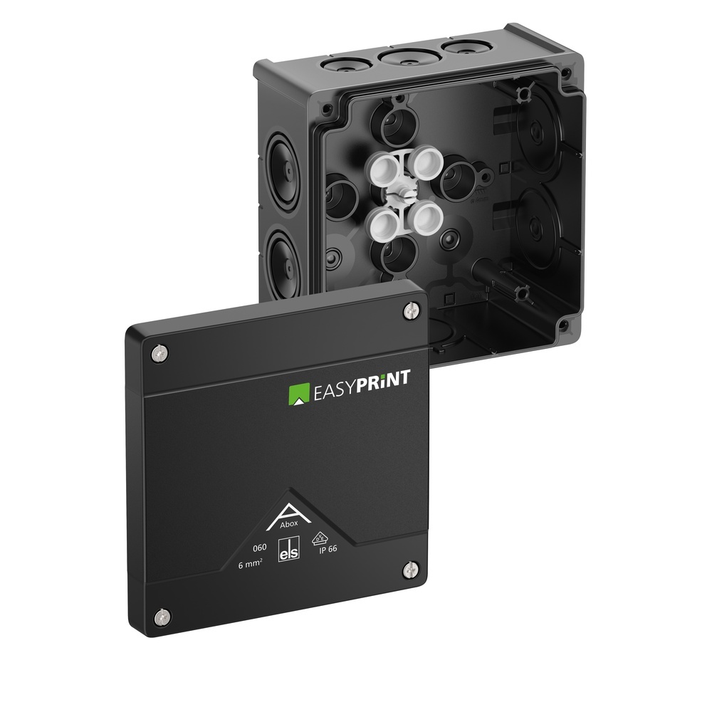 Spelsberg Abzweigkasten 806000EP Typ Abox 060-L/sw EasyPrint