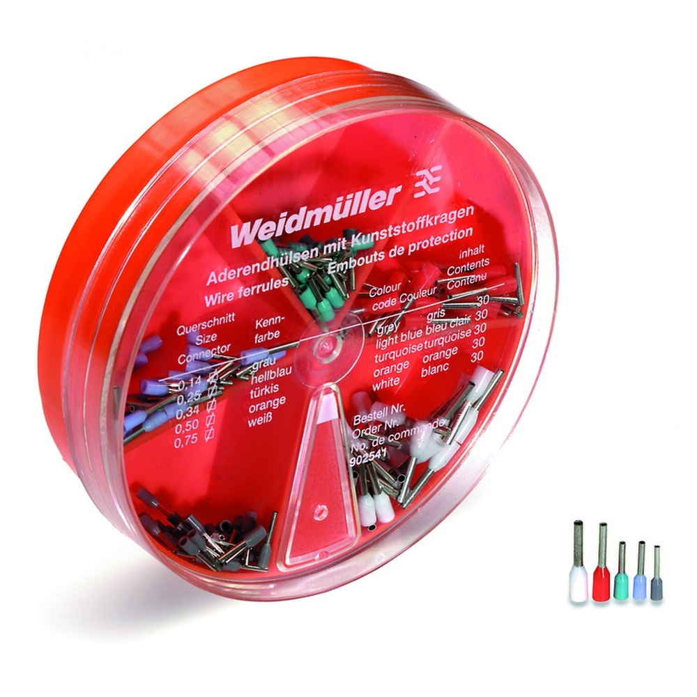 Weidmüller Sortiment Aderendhülsen 9025410000 Typ H-BOX 0,14-0,75QMM