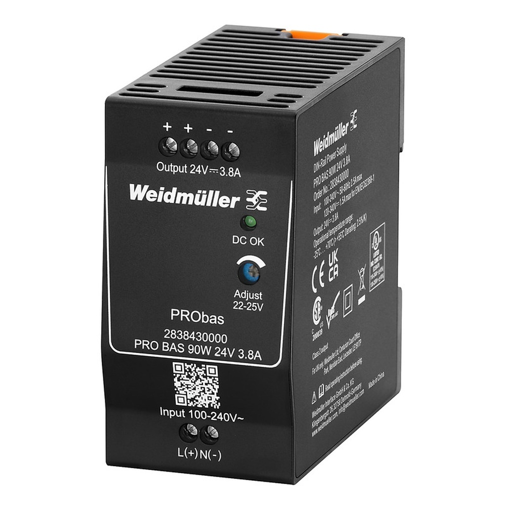 Weidmüller Stromversorgungsgerät 2838430000 Typ PRO BAS 90W 24V 3.8A