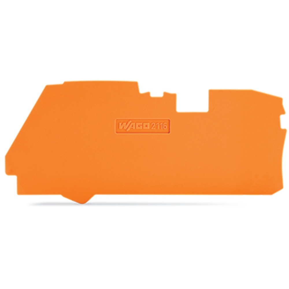 Wago Abschluss u. Zwischenplatte 2116-1292