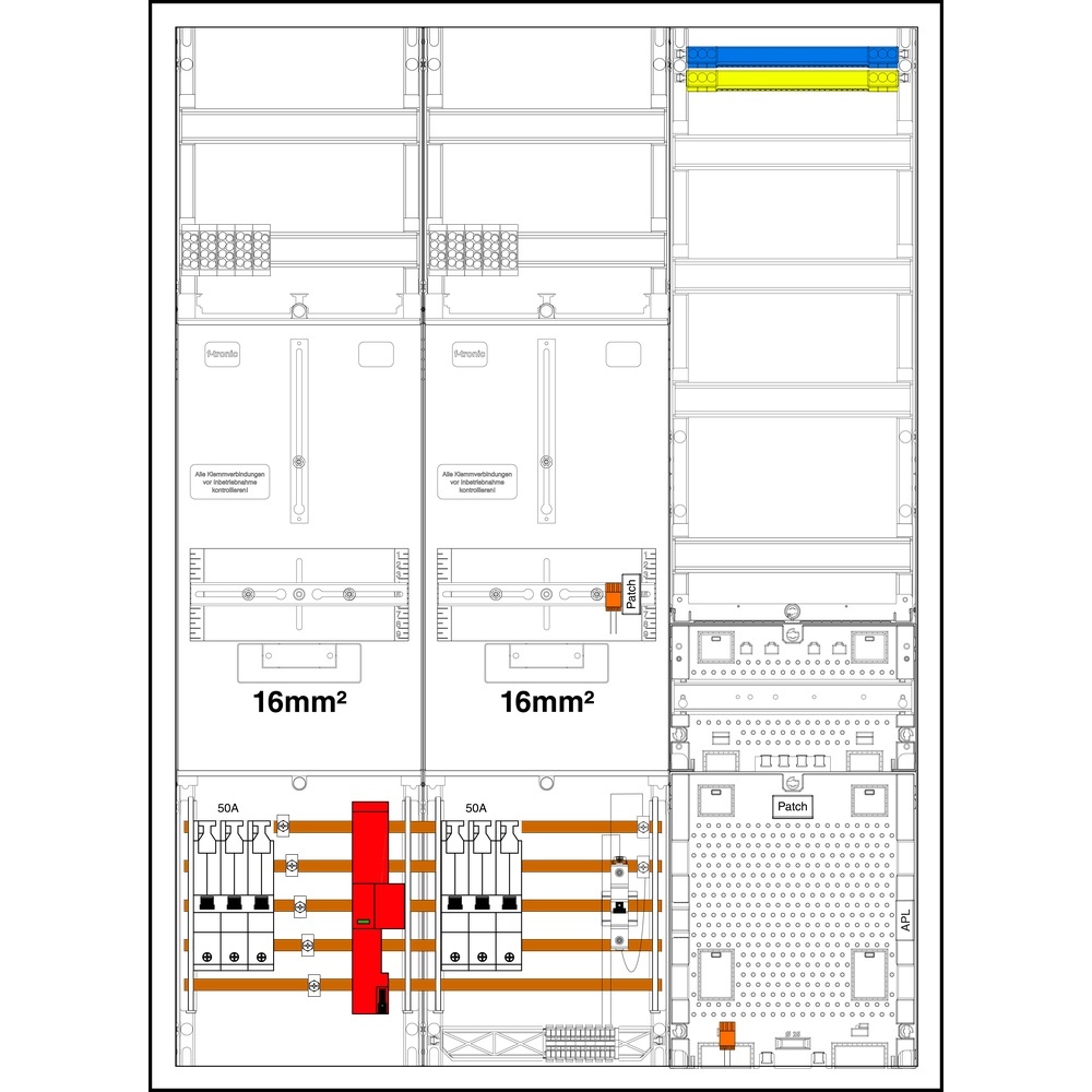 f-tronic Sammelschienenklemmen 7190627 Typ 3HZ732APZRFZ50B10Ü16