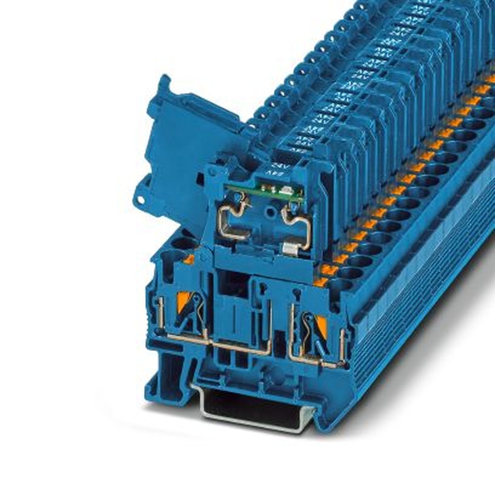 Phoenix Contact Sicherungsreihenklemme 3211905 Typ PT 4-HESILED 24 (5X20) BU/BU