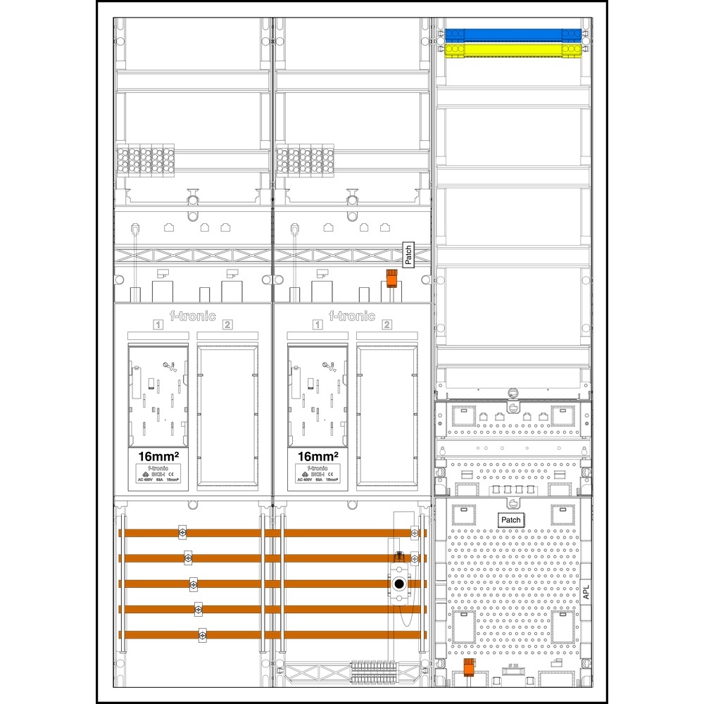 f-tronic Sammelschienenklemmen 7195658 Typ EHZ732APZRFZD01-16