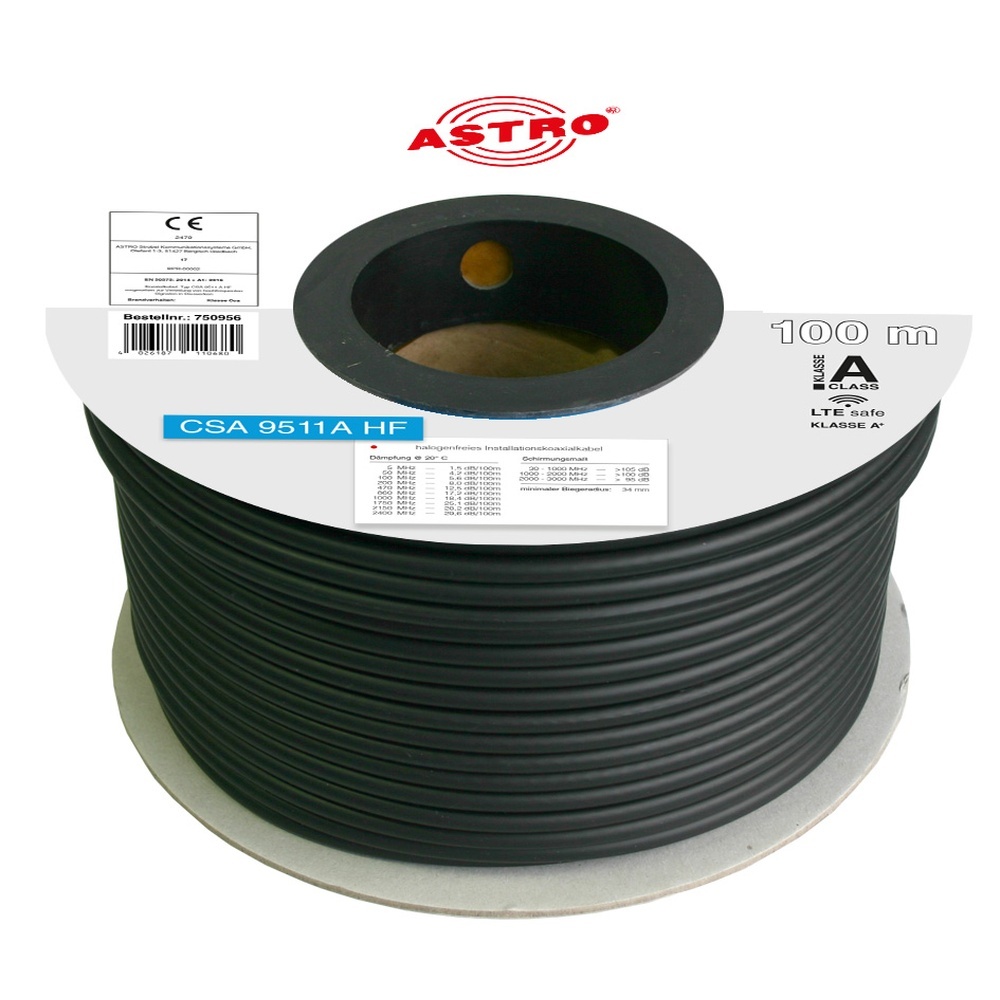 Astro Bit Koaxialkabel 100m 750956 Typ CSA 9511A HF/100