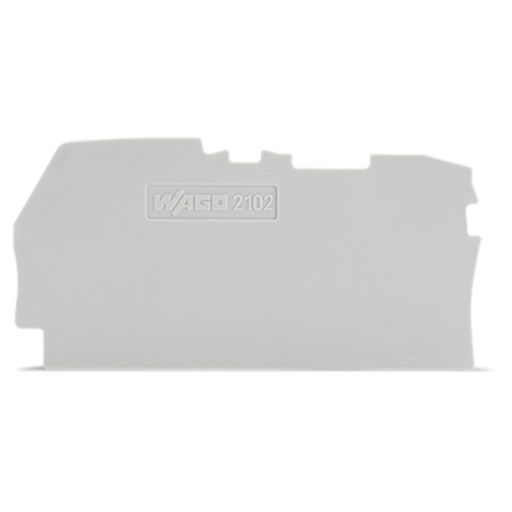 Wago Abschluss u. Zwischenplatte 2102-1291