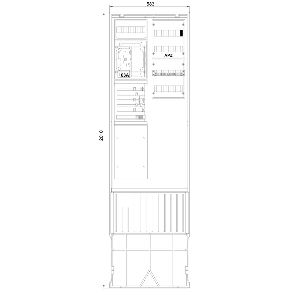 f-tronic Zähleranschlusssäule ZSA202-2-eHZ-APZ-TSG Nr. 7160114