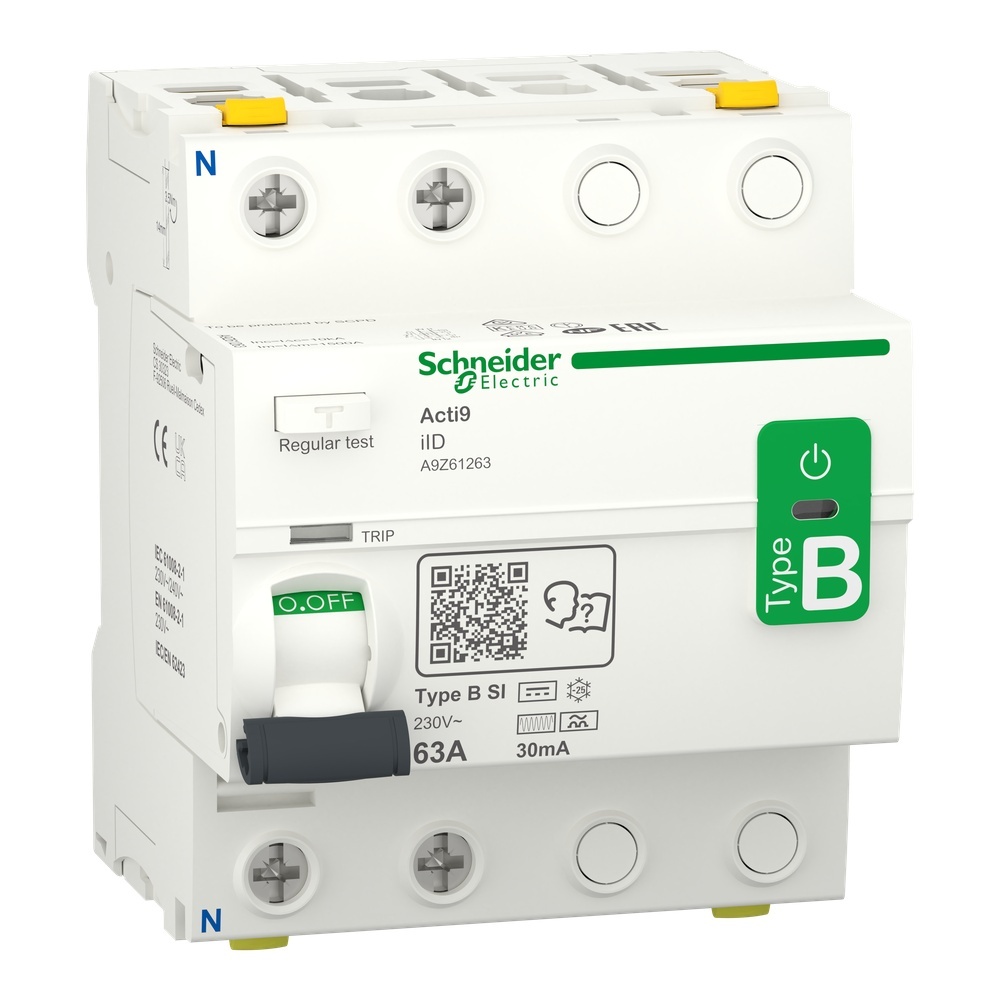 Schneider Electric Fehlerstrom Schutzschalter A9Z61263