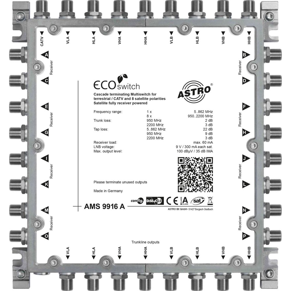 Astro Kaskadierbarer Multischalter 00360985 Typ AMS 9916 A ECO