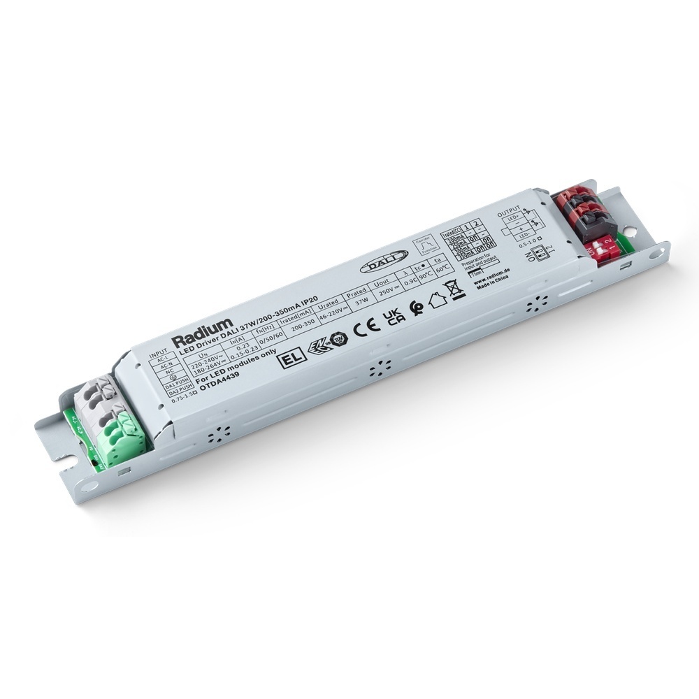Radium DALI Treiber OTDA4439 Typ DRIVER DC DALI 37W/200-350mA IP20