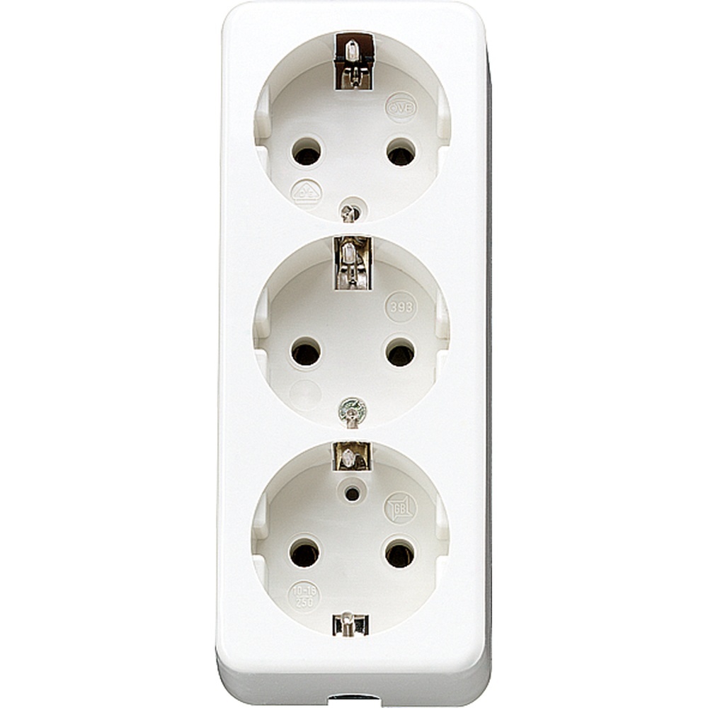 Jung SCHUKO 3fach Steckdose 10S23LWW