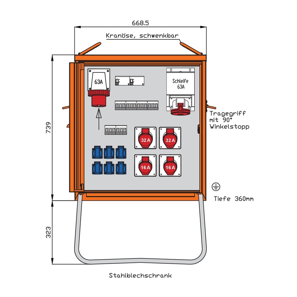 Walther-Werke Endverteiler 44kVA WEV0801R1