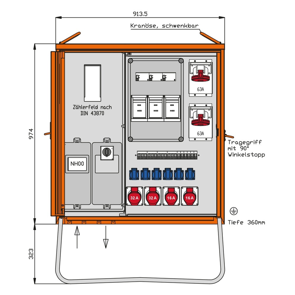 Walther-Werke Anschlussverteiler Schrank WAV0241R1