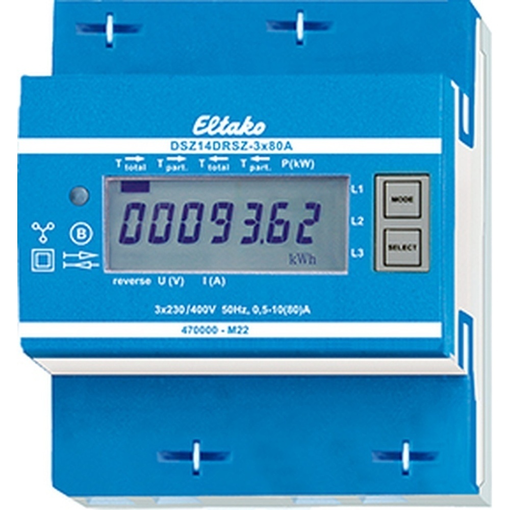 ELTAKO Bus Zweiweg Drehstromzähler 28465715 Typ DSZ14DRSZ-3x80A MID