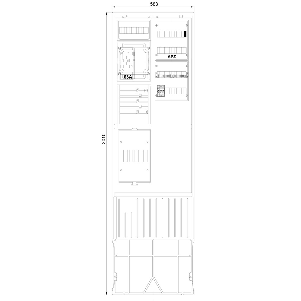 f-tronic Zähleranschlusssäule ZSA202-2-eHZ-HS-APZ Nr. 7160140