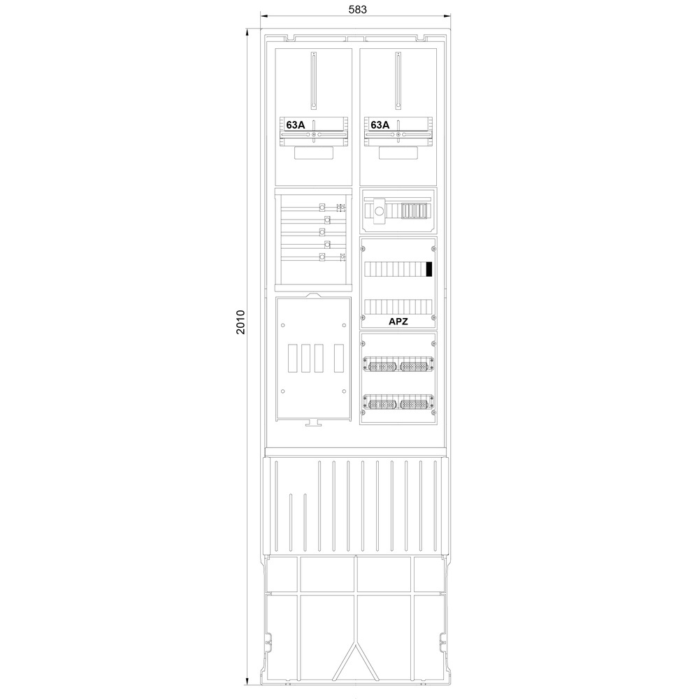 f-tronic Zähleranschlusssäule ZSA202-2-2ZK-APZ-TSG Nr. 7160144