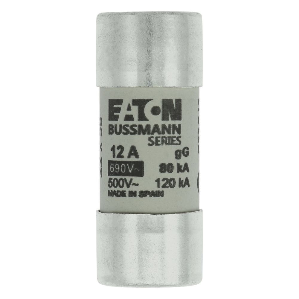 Eaton Sicherungseinsatz C22G12 Typ CYLINDRICAL FUSE 22 x 58 12A GG 690V AC