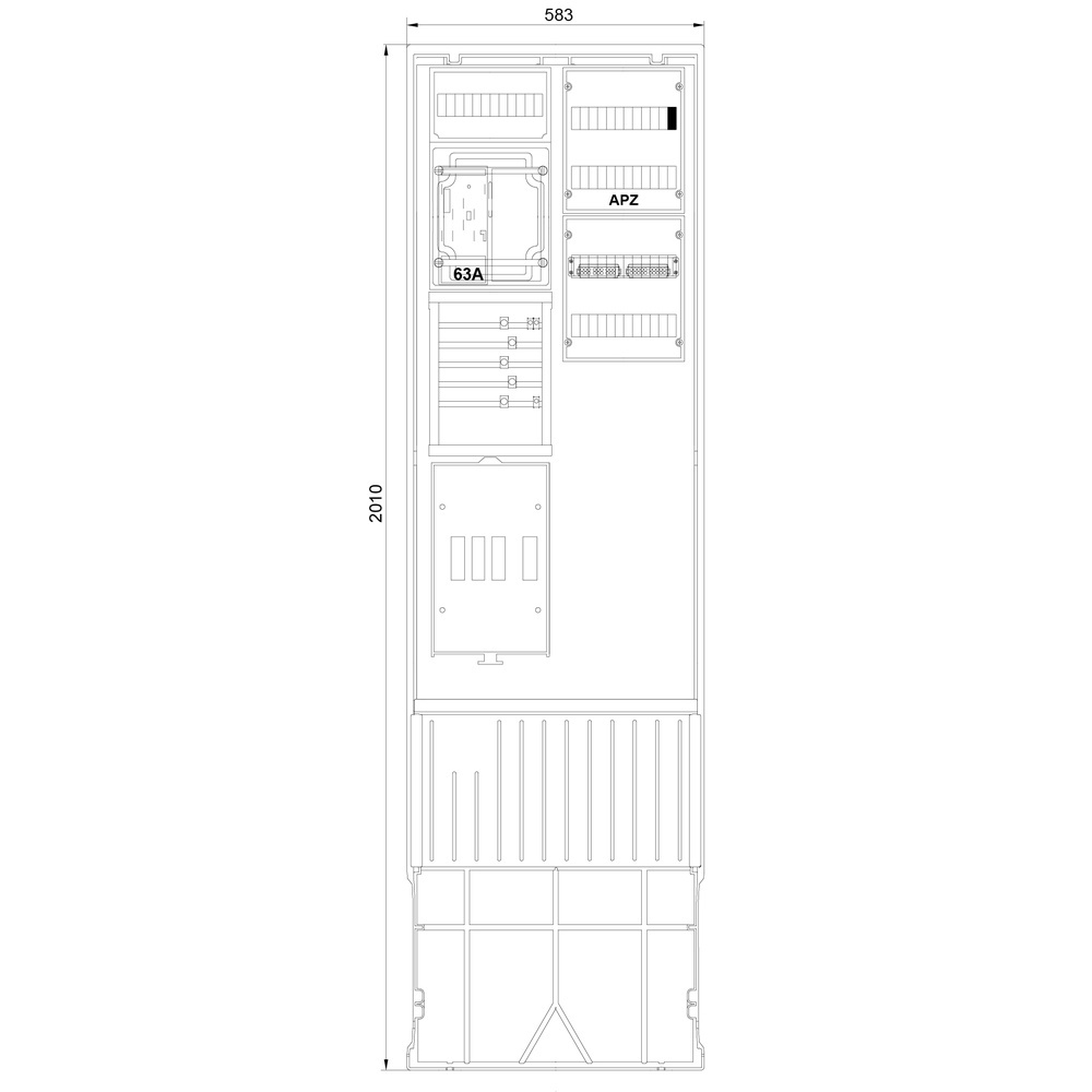 f-tronic Zähleranschlusssäule ZSA202-2-eHZ-APZ-HAK Nr. 7160161