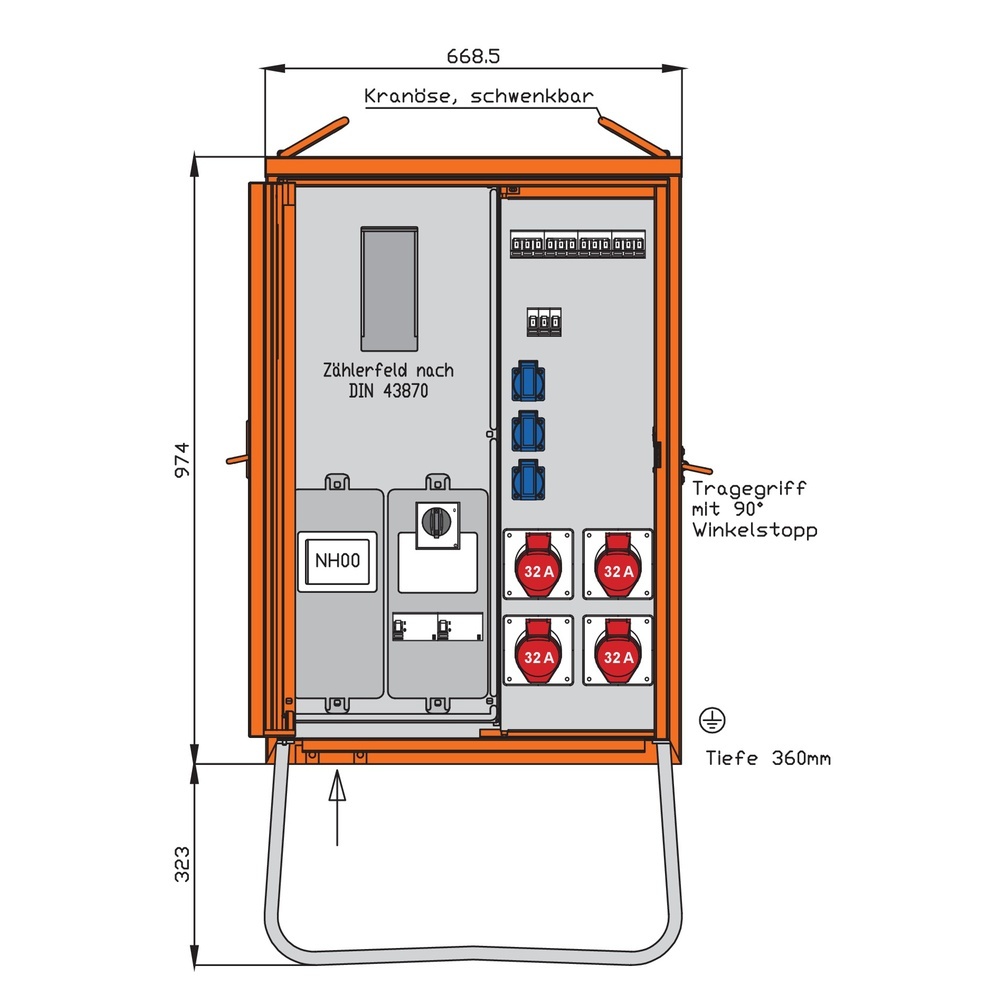 Walther-Werke Anschlussverteiler Schrank WAV0316CR1