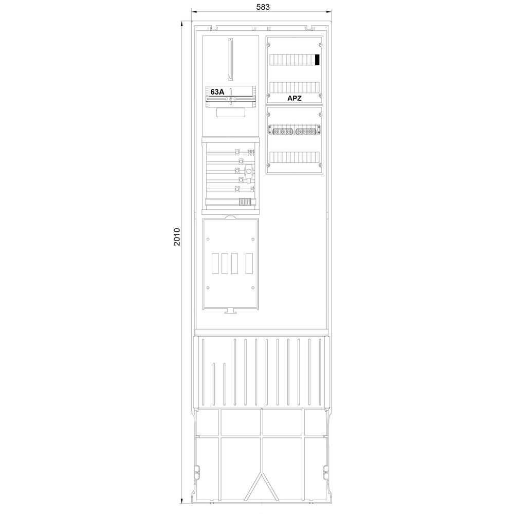 f-tronic Zähleranschlusssäule ZSA202-2-ZK-APZ-TSG Nr. 7160142
