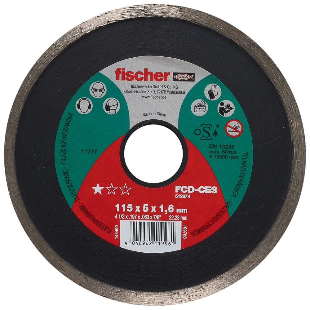 Fischer Diamanttrennscheibe 512874 Typ FCD-CES 115X1,6X22,23 DIA