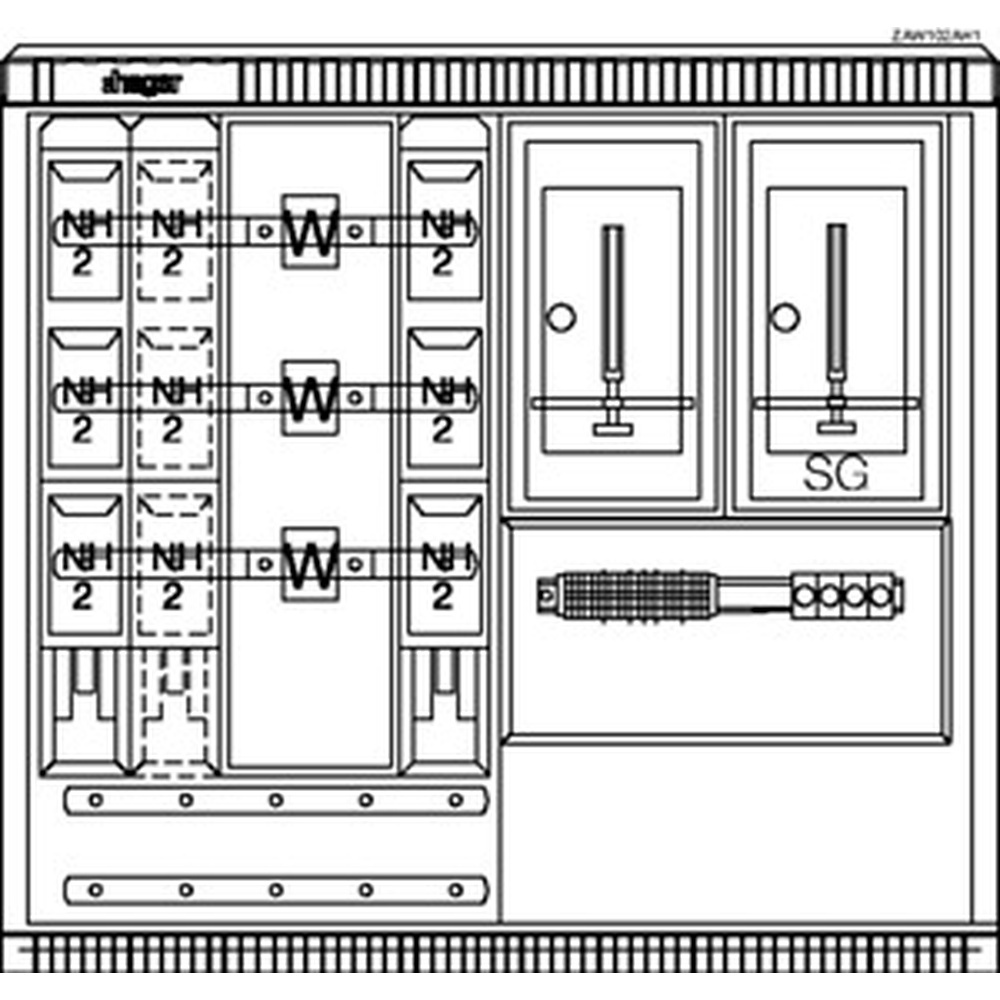 Hager Wandler und Messschrank ZAW102AH1