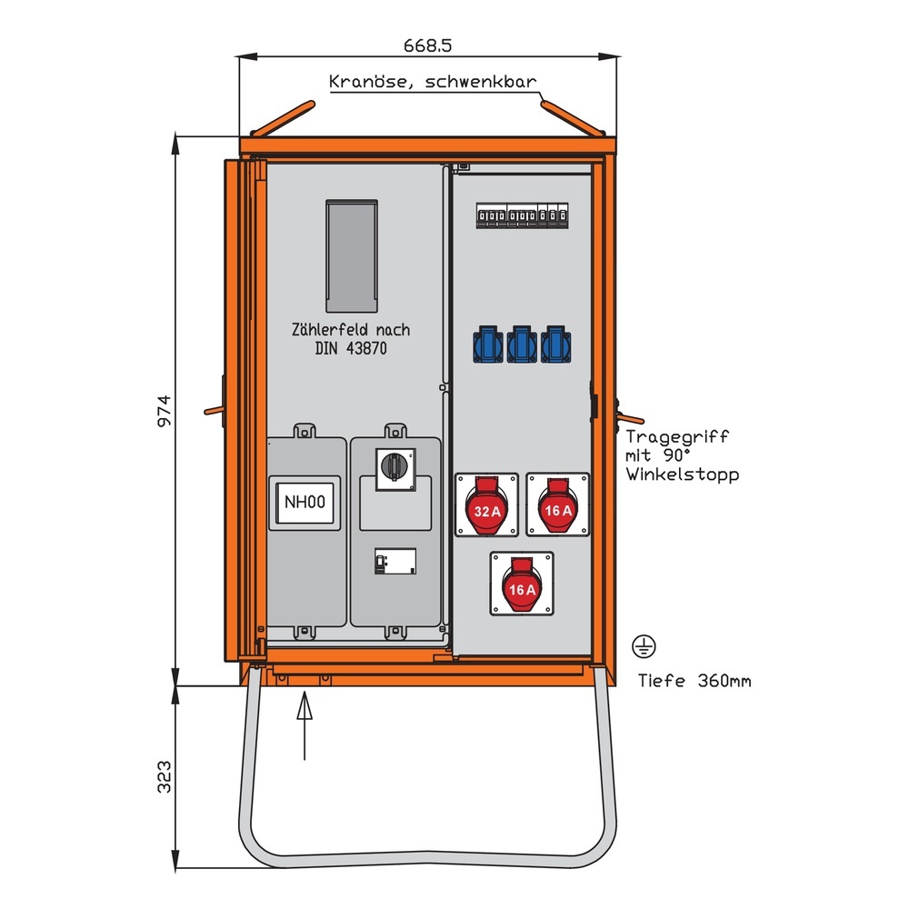 Walther-Werke Anschlussverteiler Schrank WAV0100BR1