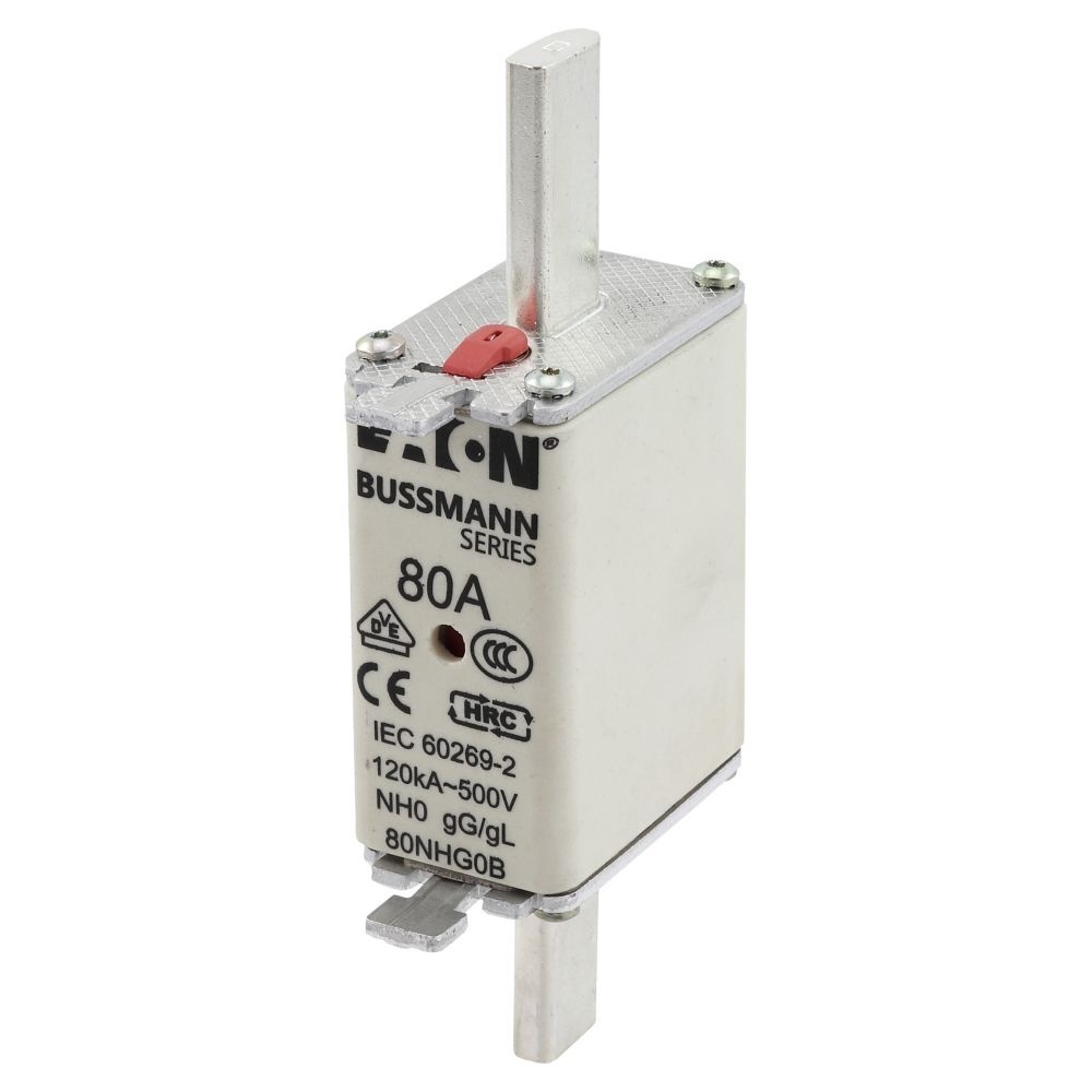 Eaton Sicherungseinsatz 80NHG0B Typ NH FUSE 80A 500V GL/GG SIZE 0 DUAL IN