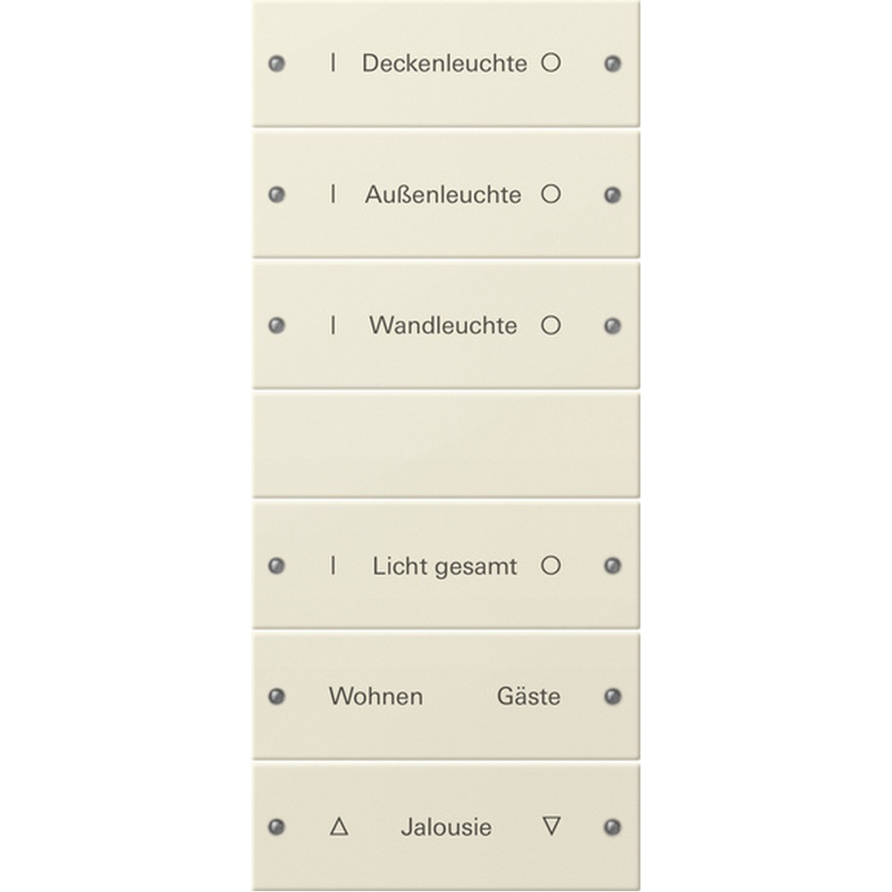 Gira Wippenset 6fach 220601