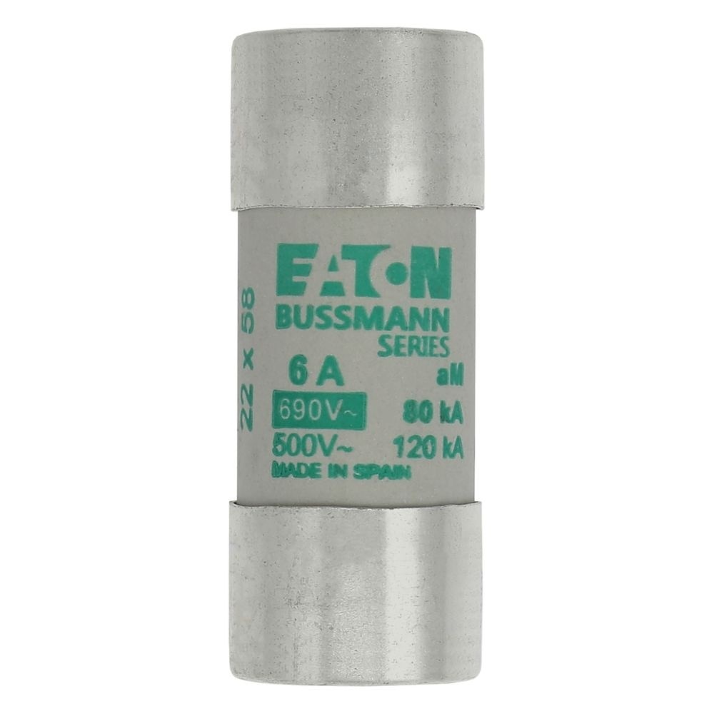 Eaton Sicherungseinsatz C22M6 Typ CYLINDRICAL FUSE 22 x 58 6A AM 690V AC