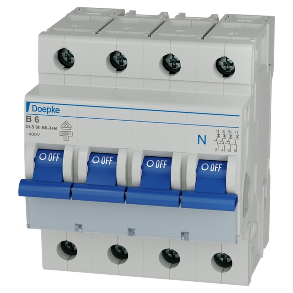 Doepke LS Schalter 3p+N B Char 09914139 Typ DLS 6H B6-3+N 6KA