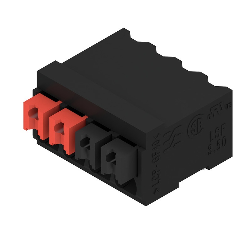 Weidmüller Leiterplattenklemme 2604130000 Typ LSF-SMT 3.50/04/90 1.5SN BK RL SO