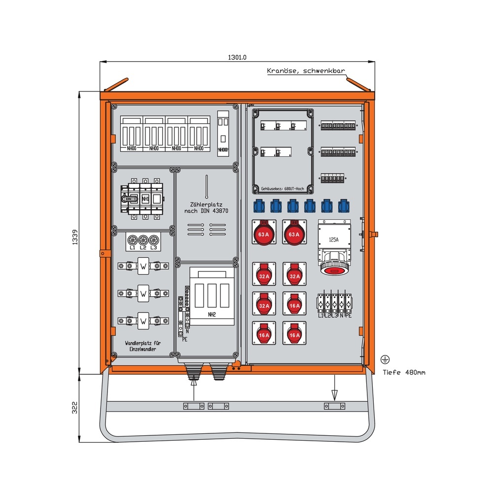 Walther-Werke Anschlussverteiler Schrank WAV0271R1