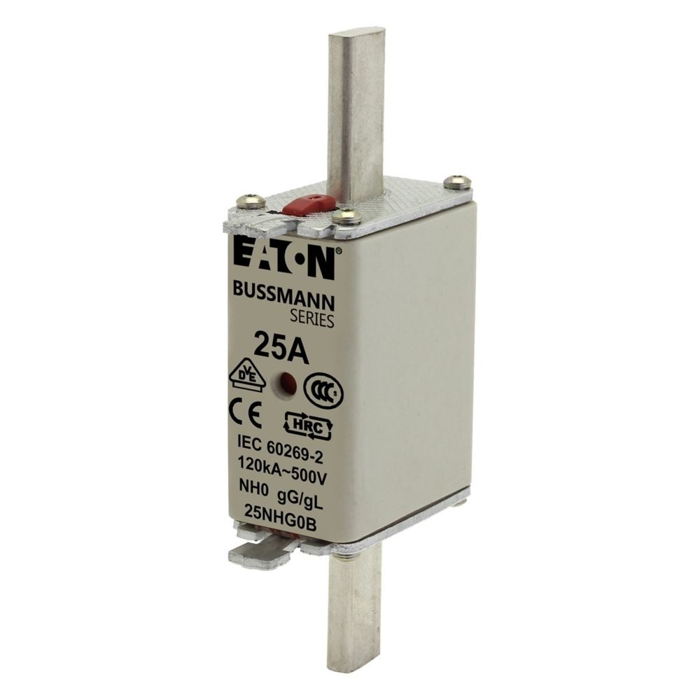 Eaton Sicherungseinsatz 25NHG0B Typ NH FUSE 25A 500V GL/GG SIZE 0 DUAL IN